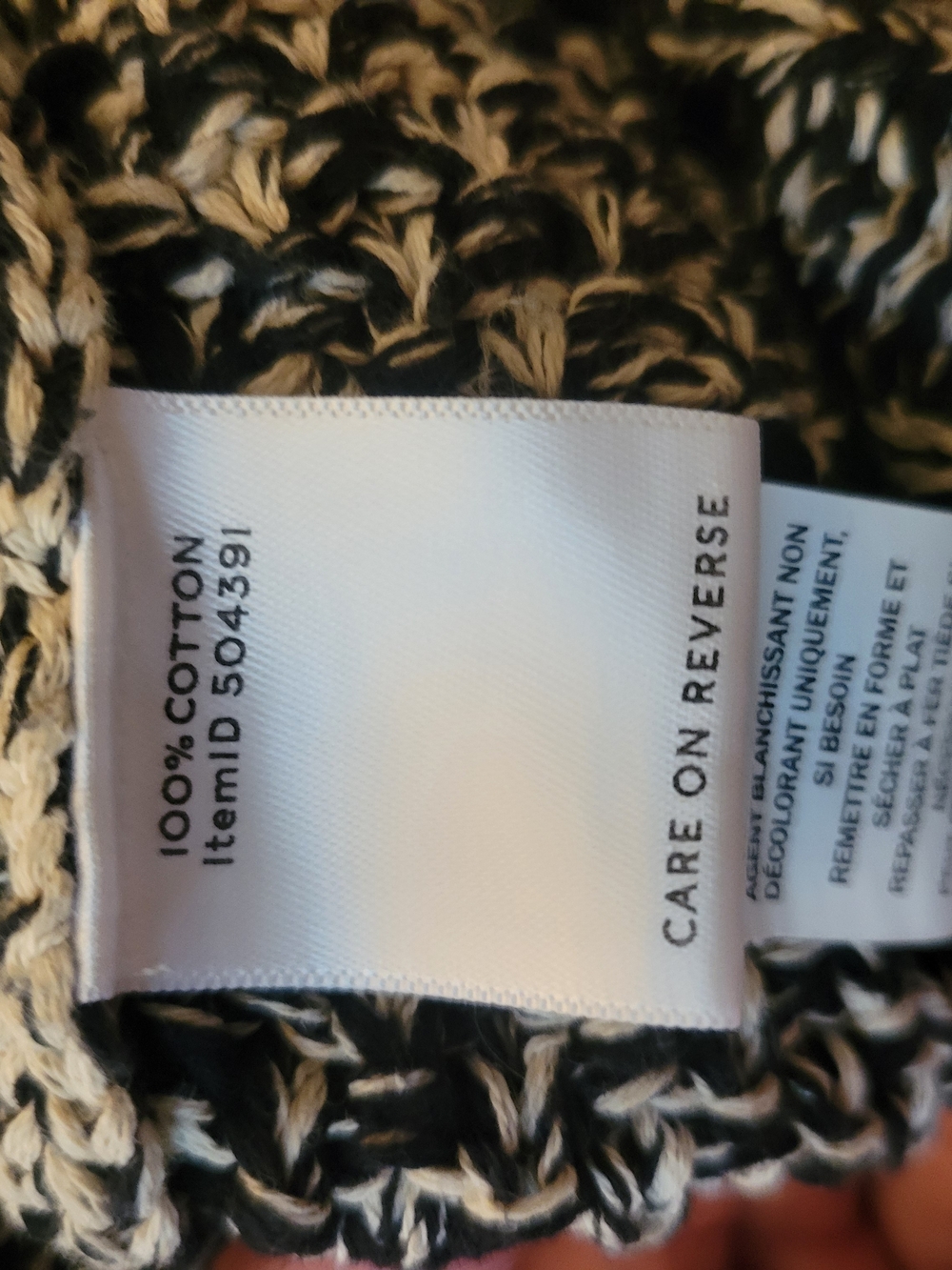 L.L. Bean Cream and Black Marled Fisherman Tunic Sweater - Picture 6 of 6